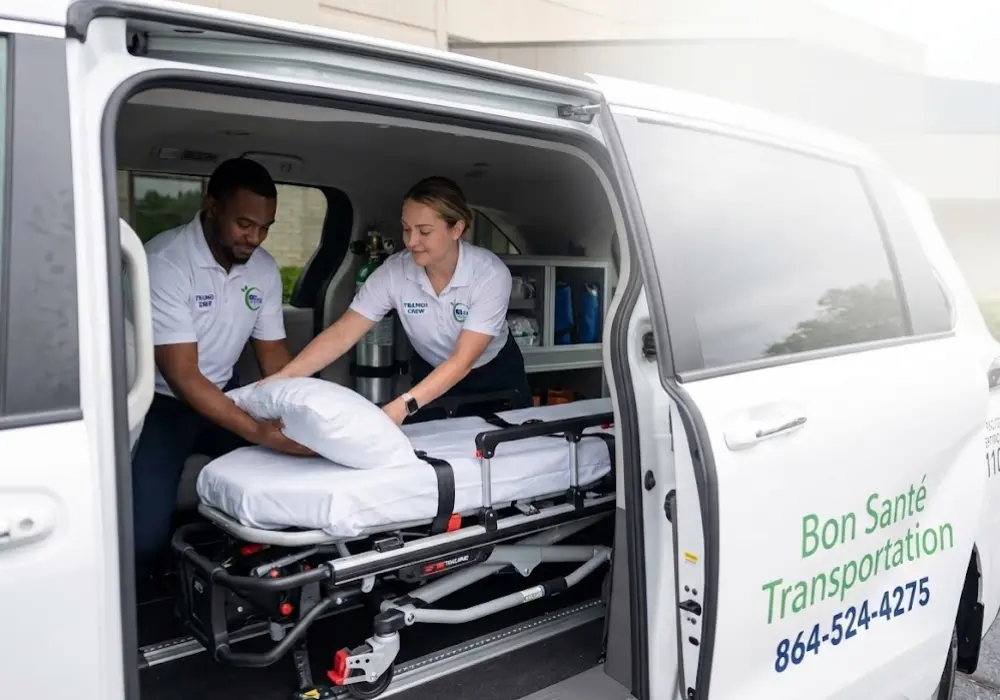 Non-emergency stretcher transport Greenville Spartanburg SC
