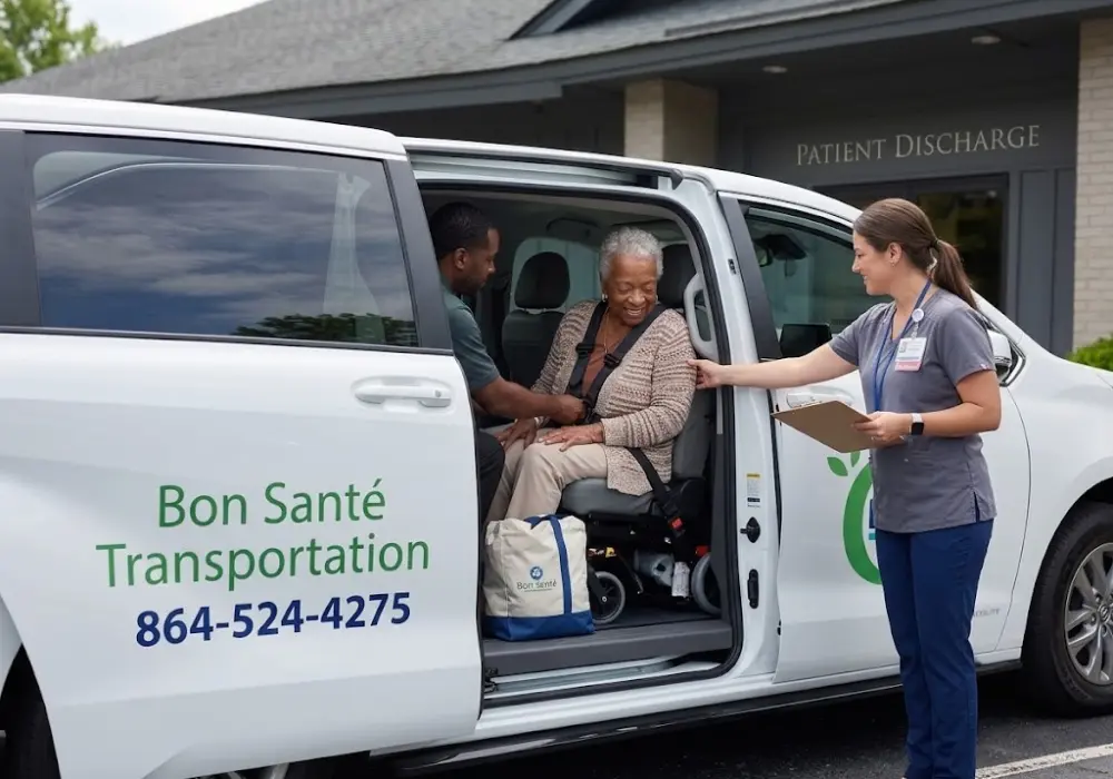 Hospital discharge transportation home Upstate South Carolina